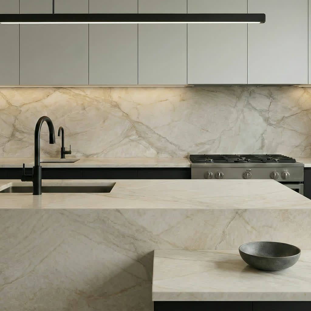 Taj Mahal Quartzite Kitchen